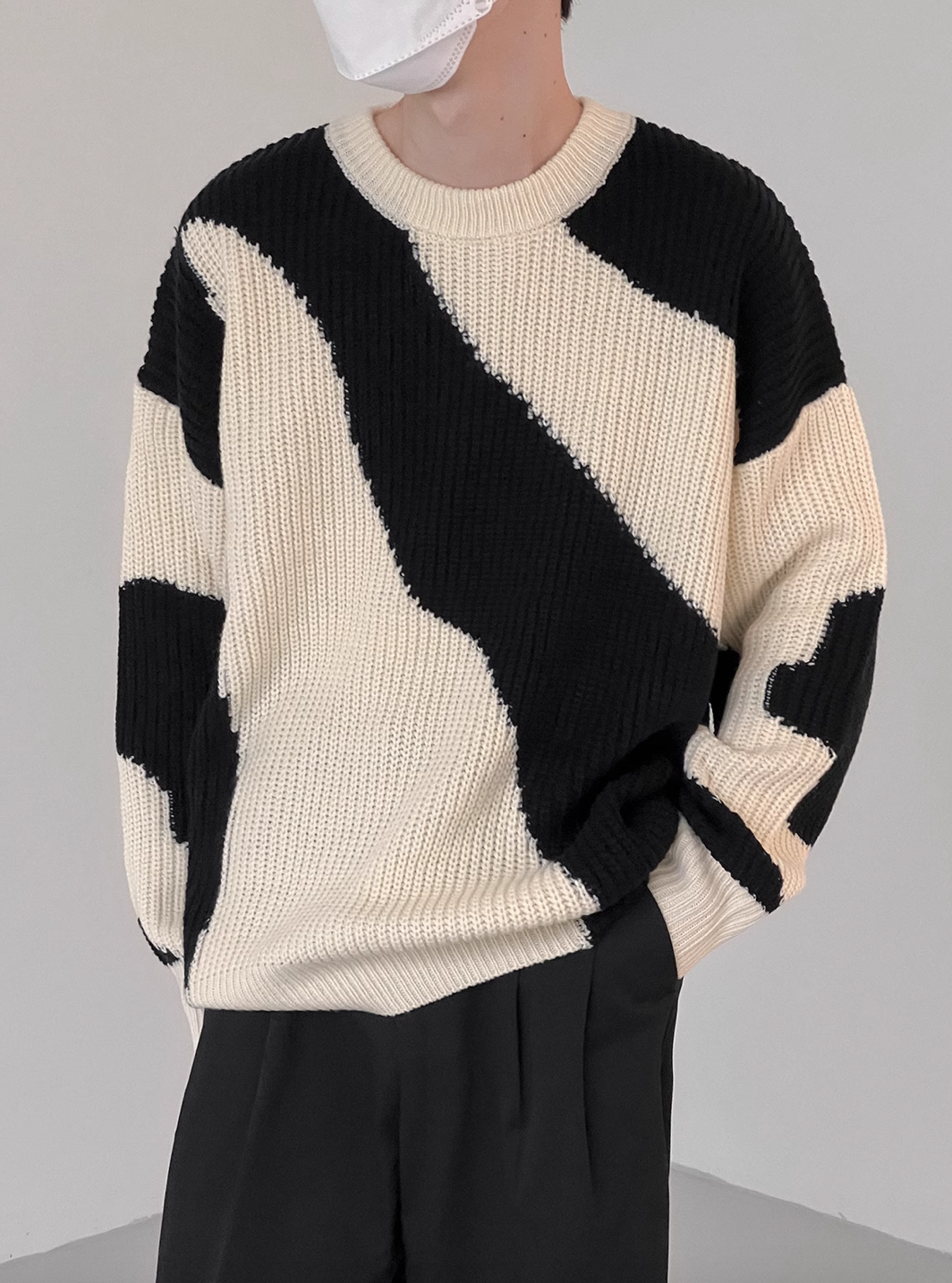 Cow pullover knit BZ15008