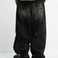 dark black wide denim pants gm16048