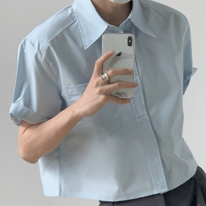 Cool cropped shirt gm5234