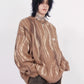 contrast color round neck sweater gm15335