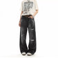 Distressed Faded Wide Leg Denim gm16620