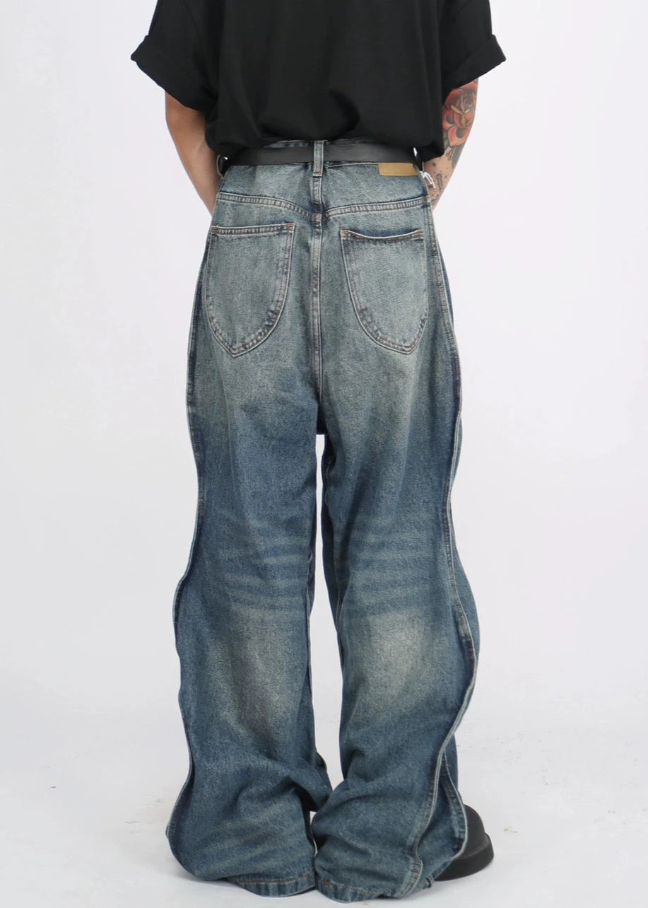 wide crotch denim pants gm15842