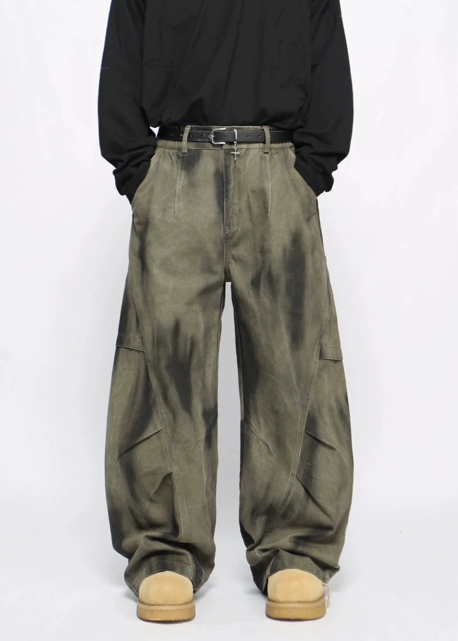 washed geen pants gm16343