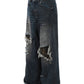street patched hole camouflage denim gm16358