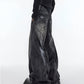 Heavy retro distressed wide-leg loose denim gm15308
