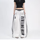 Side Stripe Letter Print Wide-Leg Sweat Pants gm16624