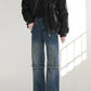 blue splicing washed denim gm16315