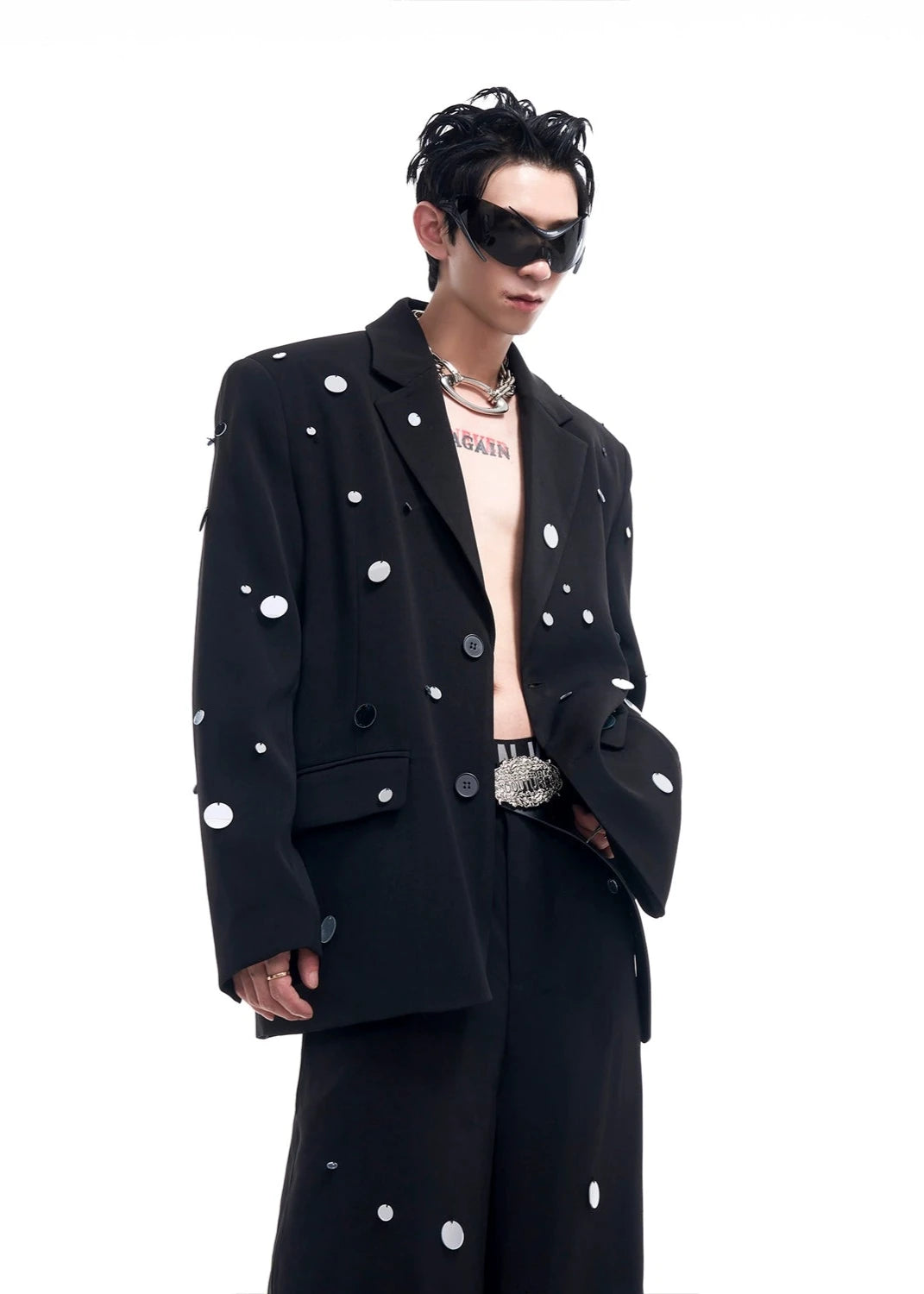 mirrored black jacket gm15901