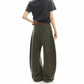 Washed Script Embroidery Wide Leg Cargo Pants gm16618