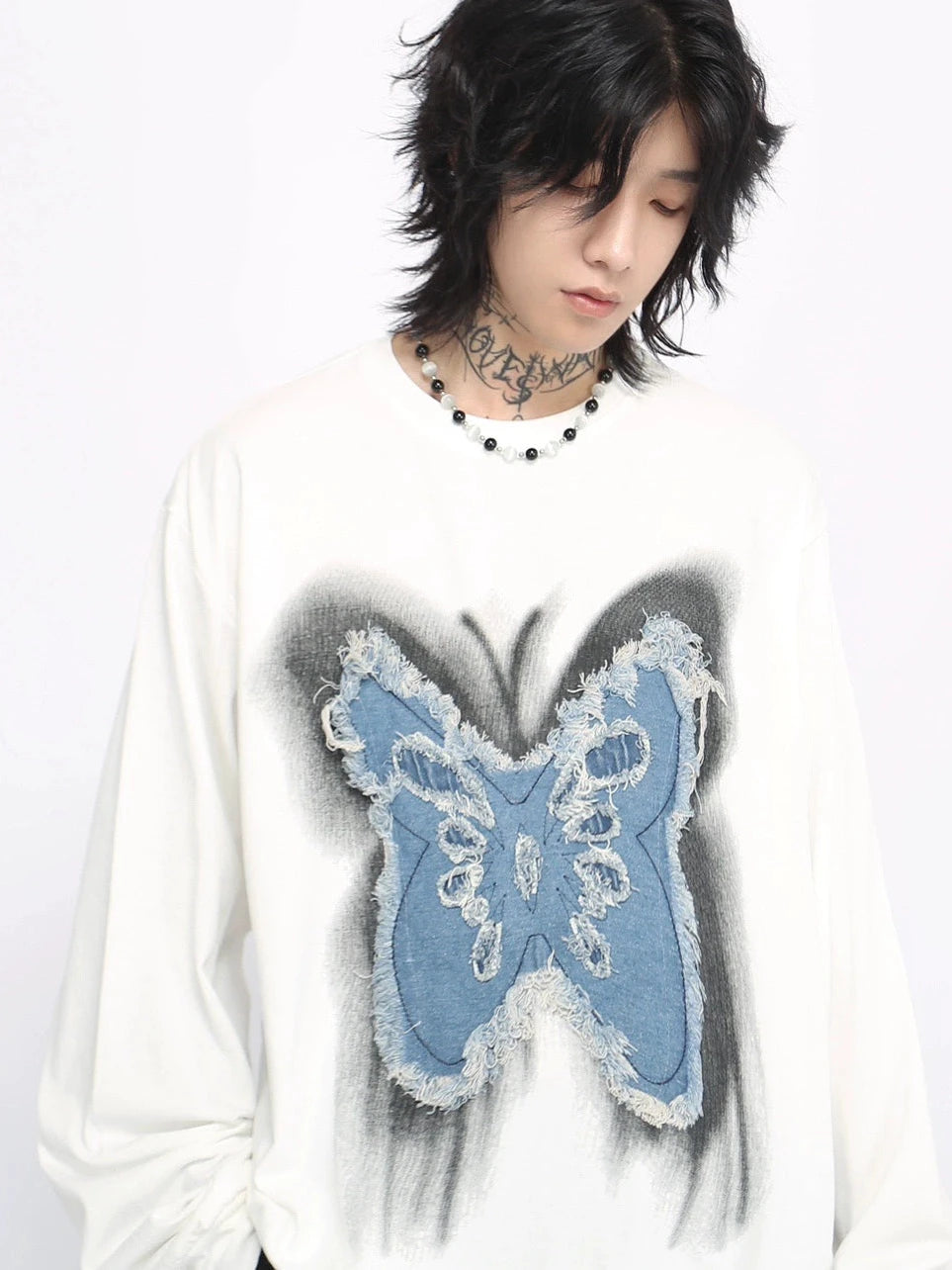 butterfly mark long-sleeve shirt gm15840