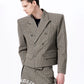 Check Double Breasted Jacket gm16413