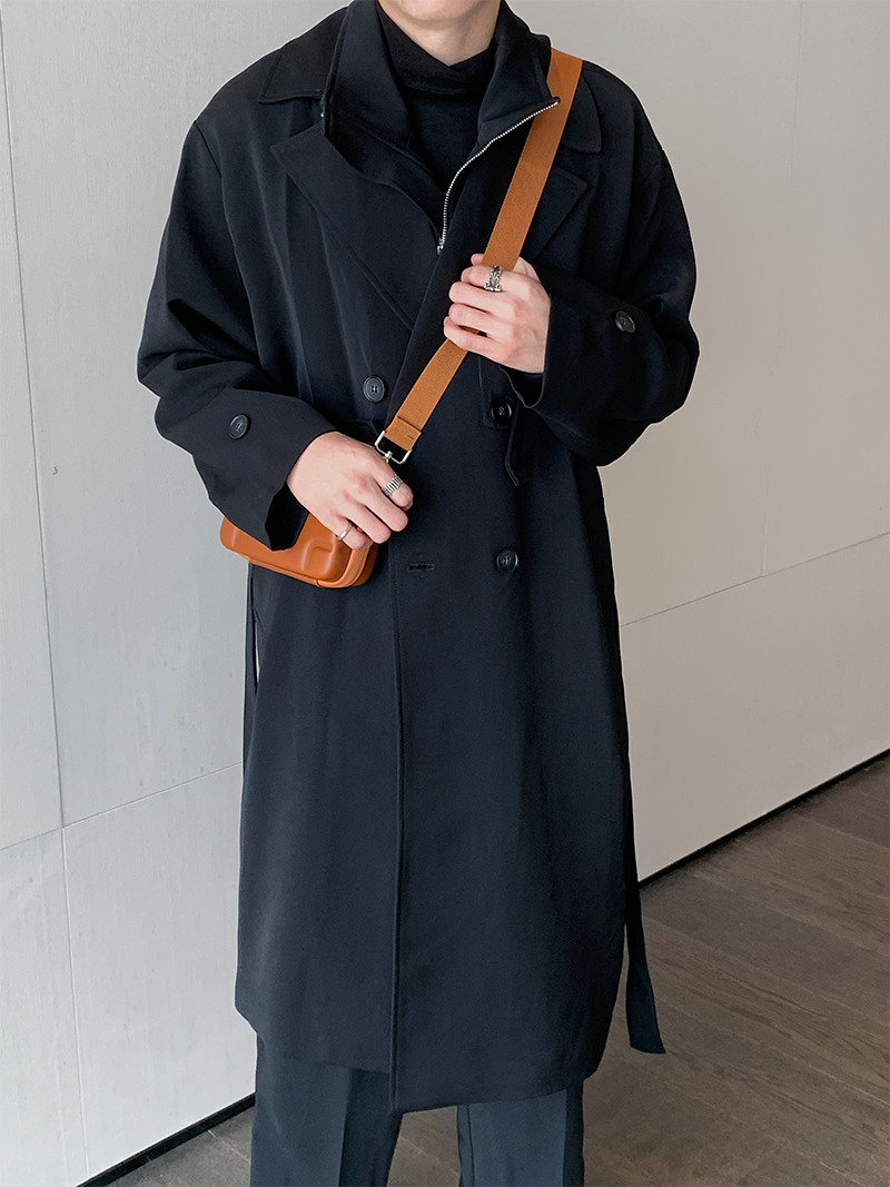 double-breasted long coat gm15477