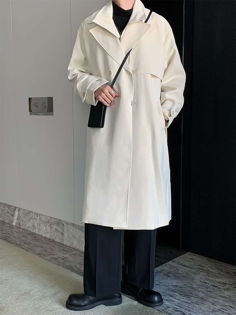 double-breasted long coat gm15477