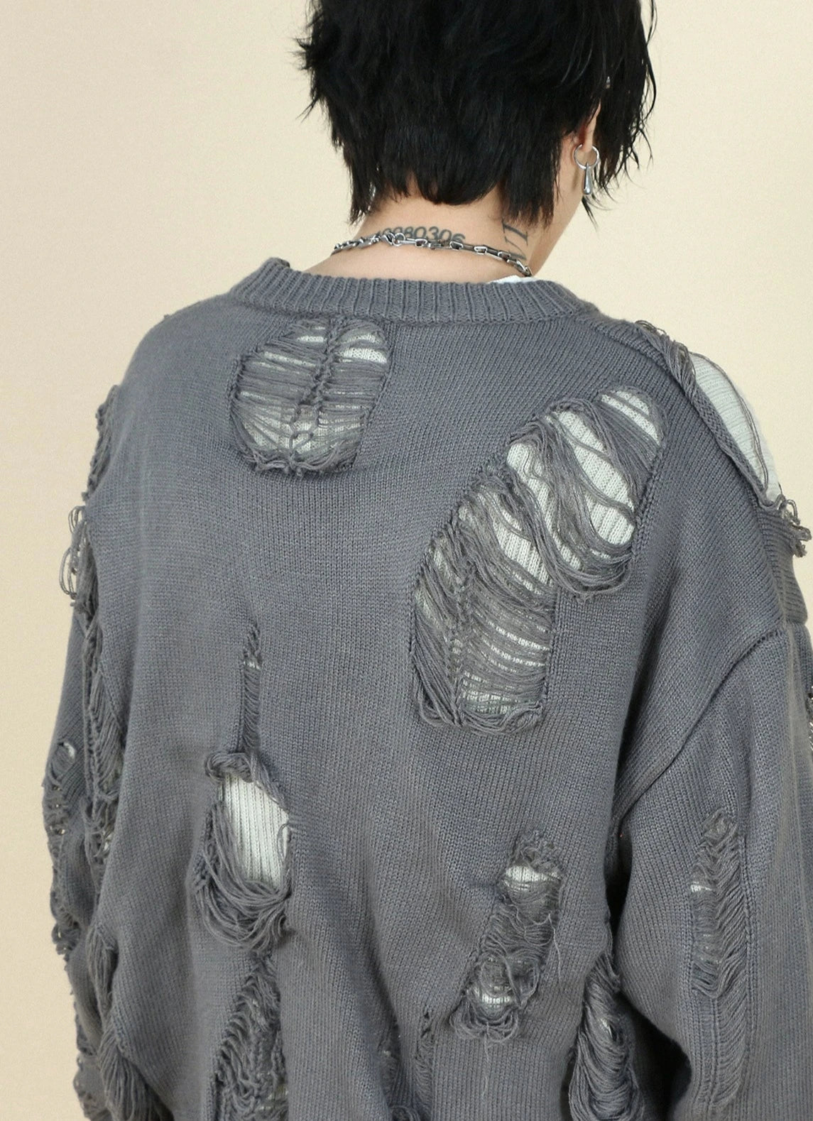 street ripped damage sweater gm15510