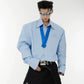 cuff design shoulder pad shirt gm15364