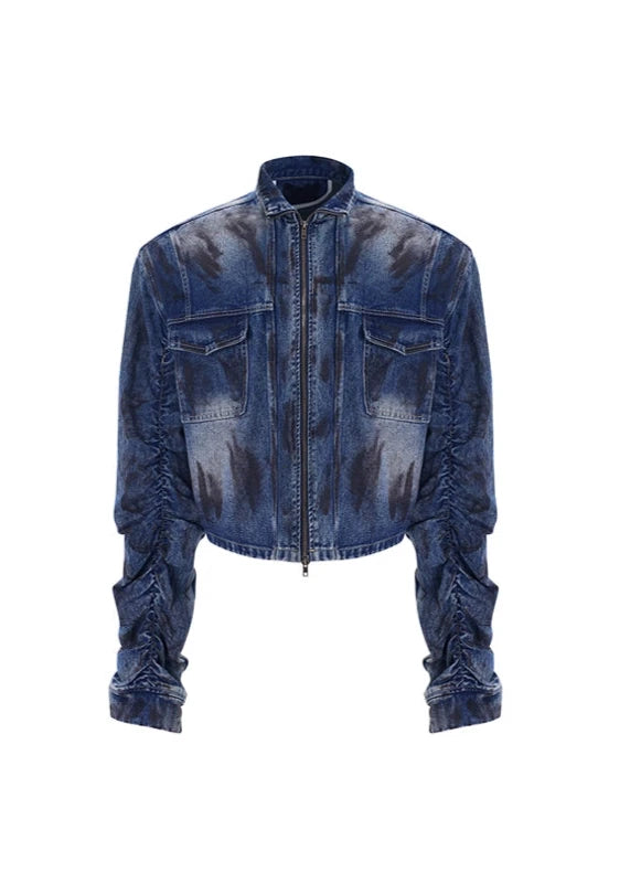 dirty old washed denim jacket gm16300