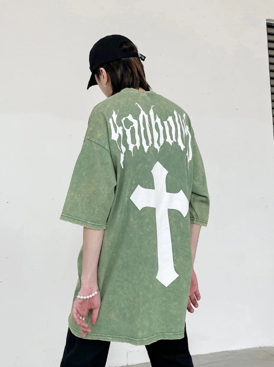 cross printed over T-shirt gm15503