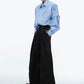 deconstructed pleated design silhouette shirt gm15303