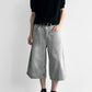 A-Line Wide Leg Cropped Denim gm16632