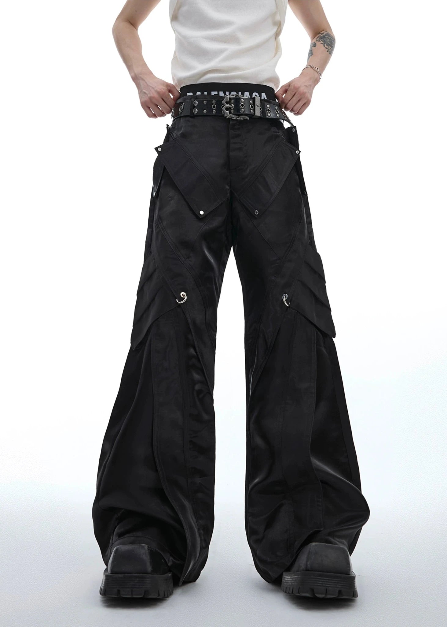 grossy metal leather pants gm16114