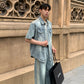 line denim fashin set up gm15199
