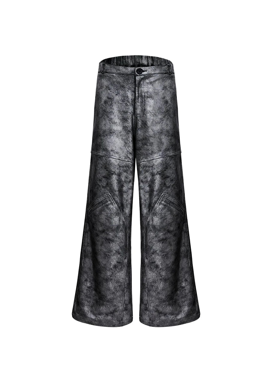 silver leather pants gm15936