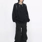 hem ripped round neck sweater gm16247