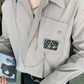 metal design loose long-sleeved shirt gm15584