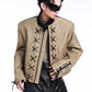 woven cross short leather jacketgm16305