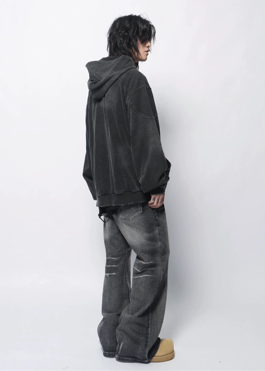 black washed hoodie gm16398