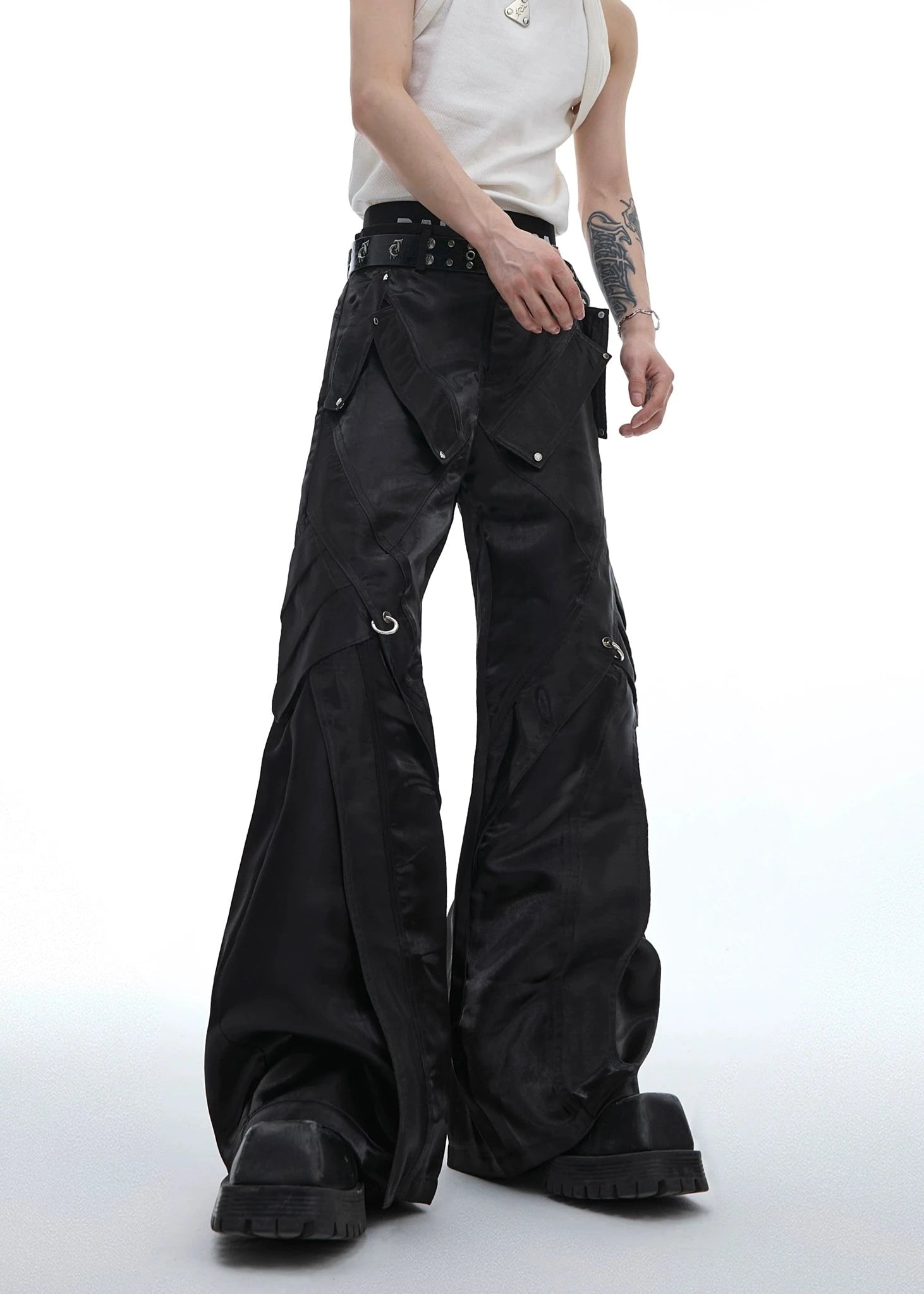 grossy metal leather pants gm16114