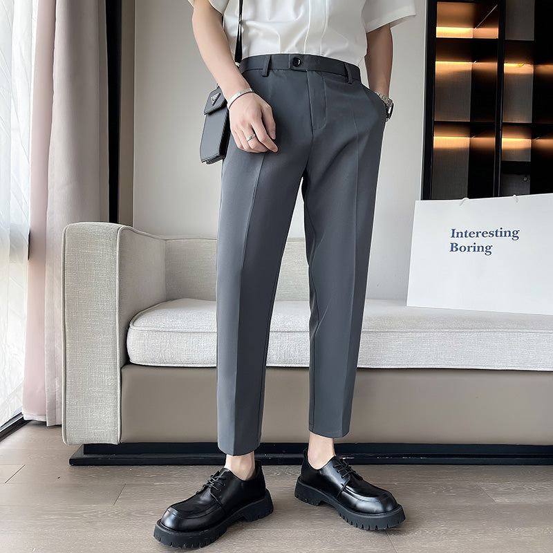 Center pleated tapered slacks gm4510