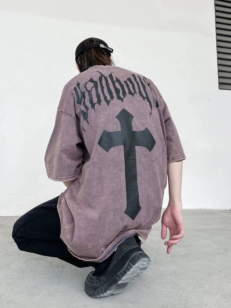 cross printed over T-shirt gm15503