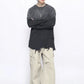 washed hem cut long T-shirt gm16120