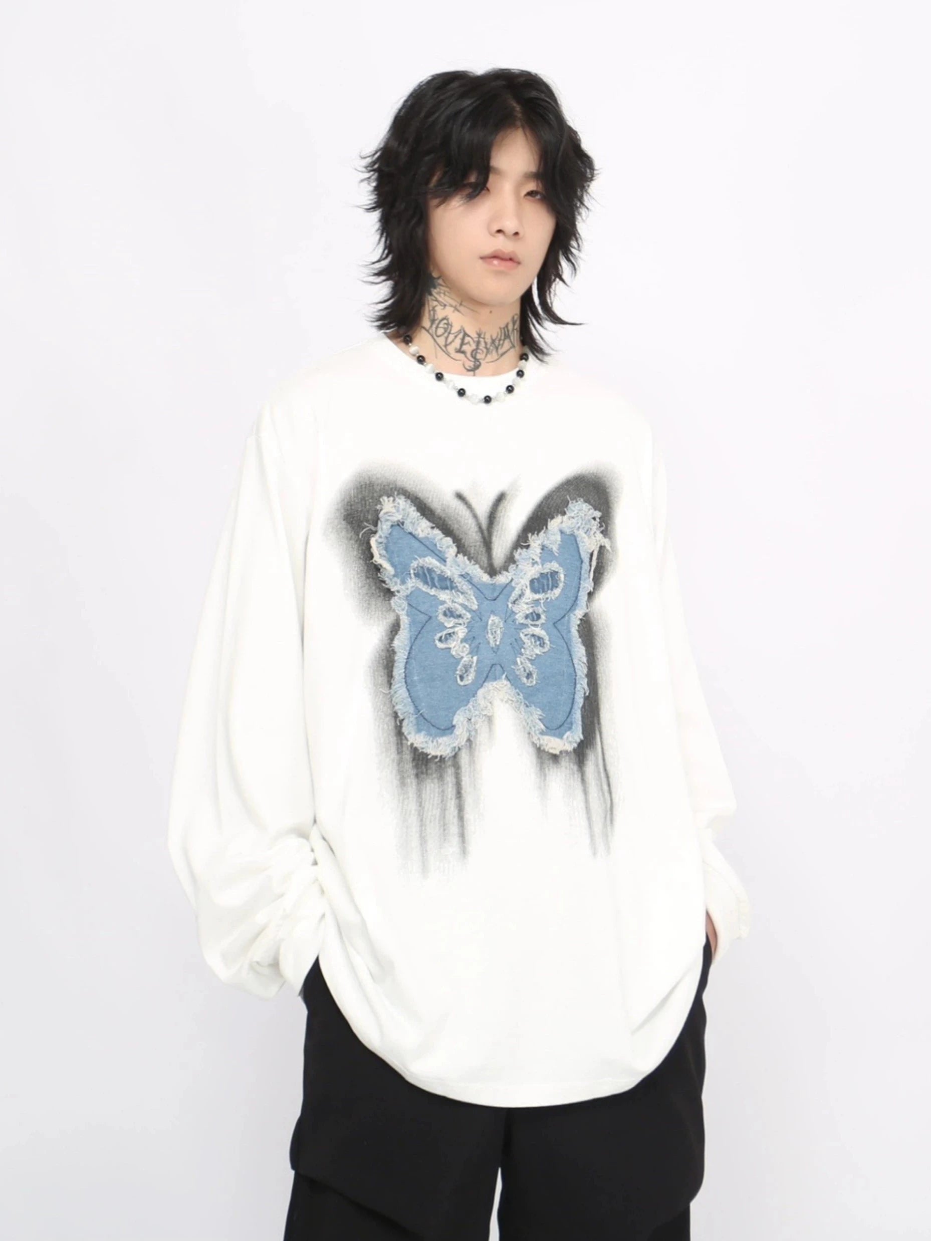 butterfly mark long-sleeve shirt gm15840