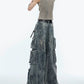Distressed multi-pocket design denim gm15302