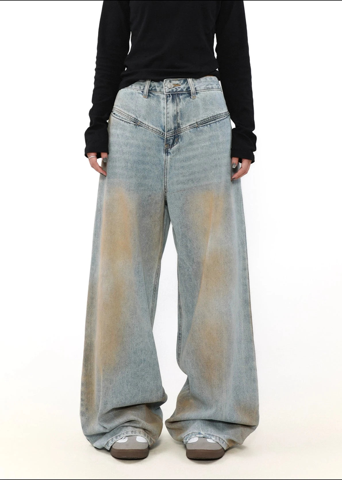 mud-dyed yellowing denim gm16064