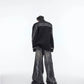 Heavy retro distressed wide-leg loose denim gm15308