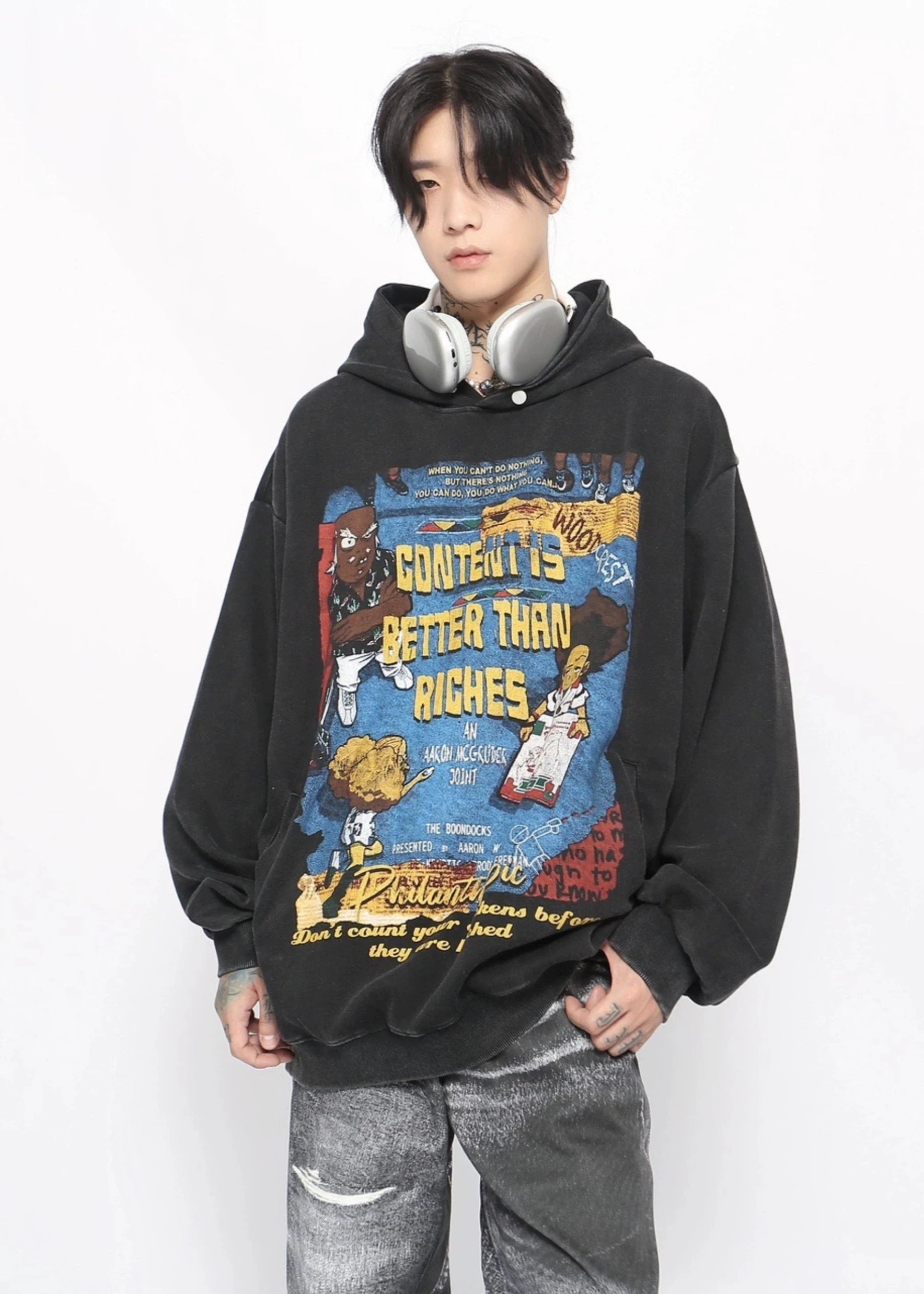 washed trendy street hoodie gm16131