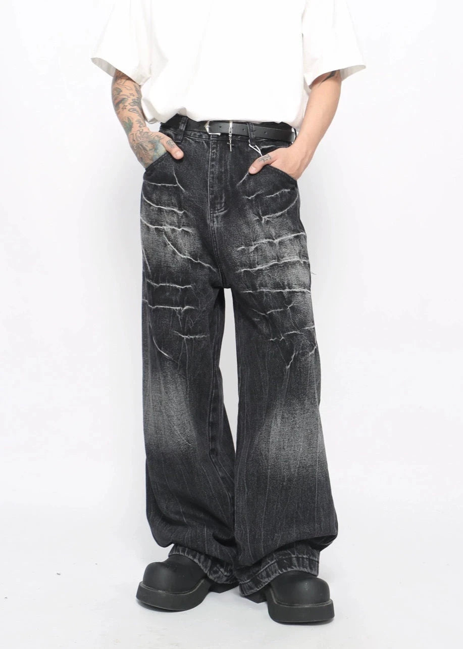 washed trendy lightning denim gm16122