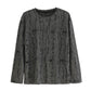round neck hole long sleeve T-shirt gm15397