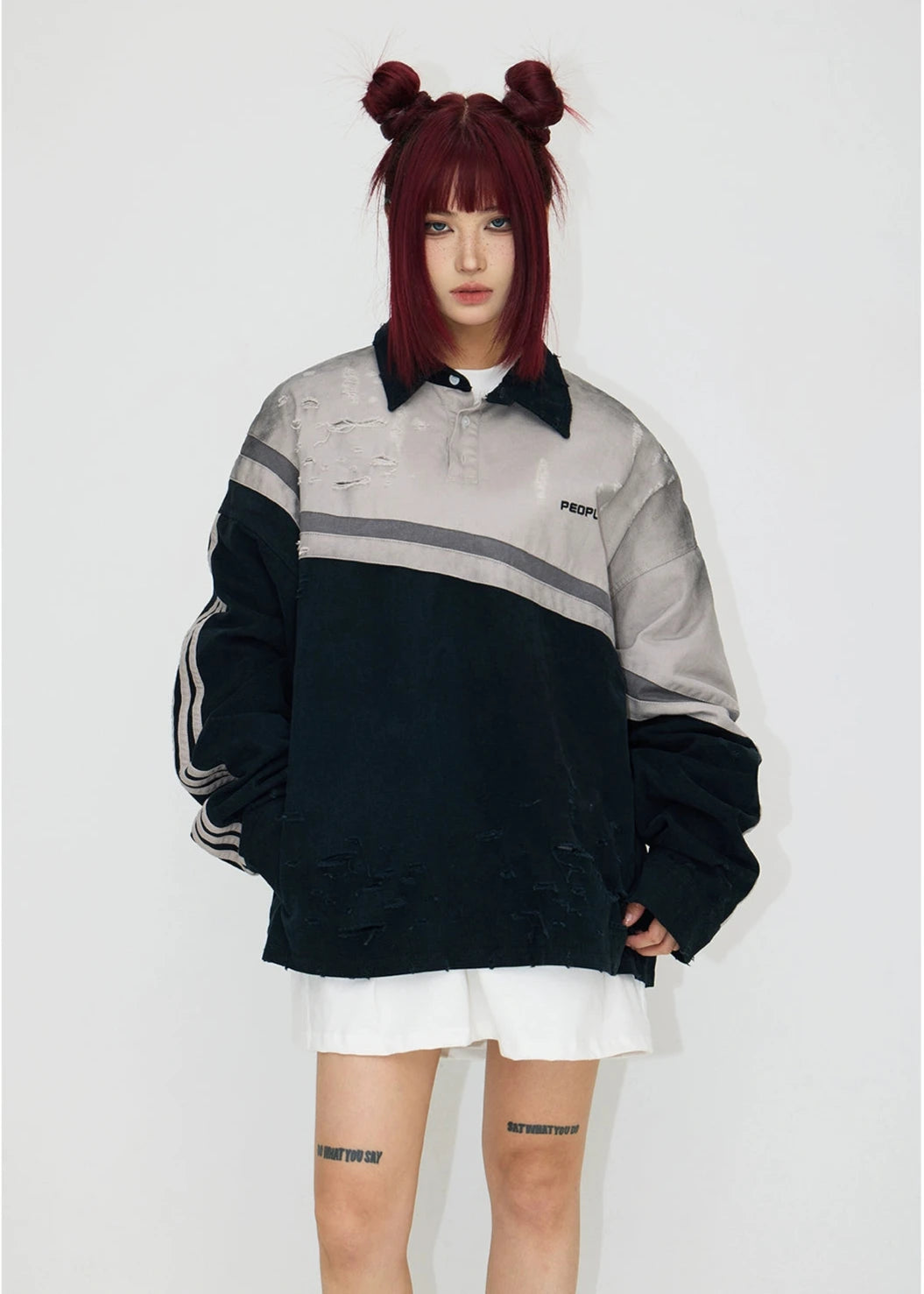 damage pullover polo shirt gm16013