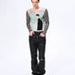 Striped Portrait Graphic Slim Tshirts gm16421