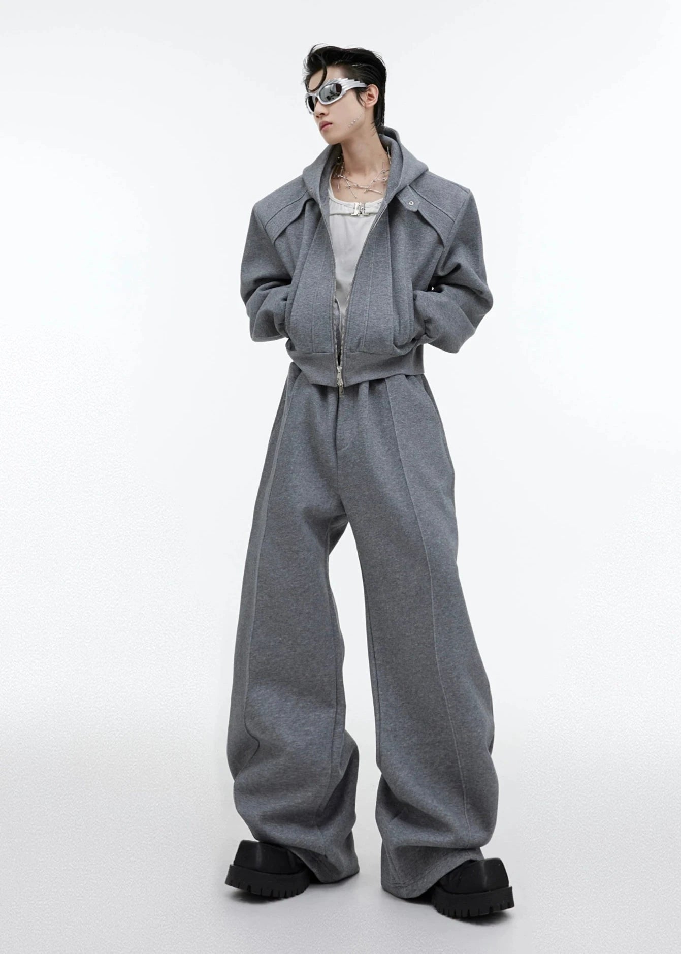 shiny loose sweat pants gm16294