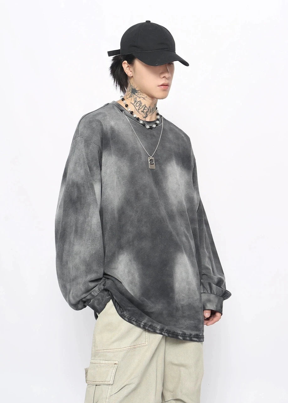 spray painted long T-shirt gm16121