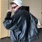 high neck leather jacket gm15578