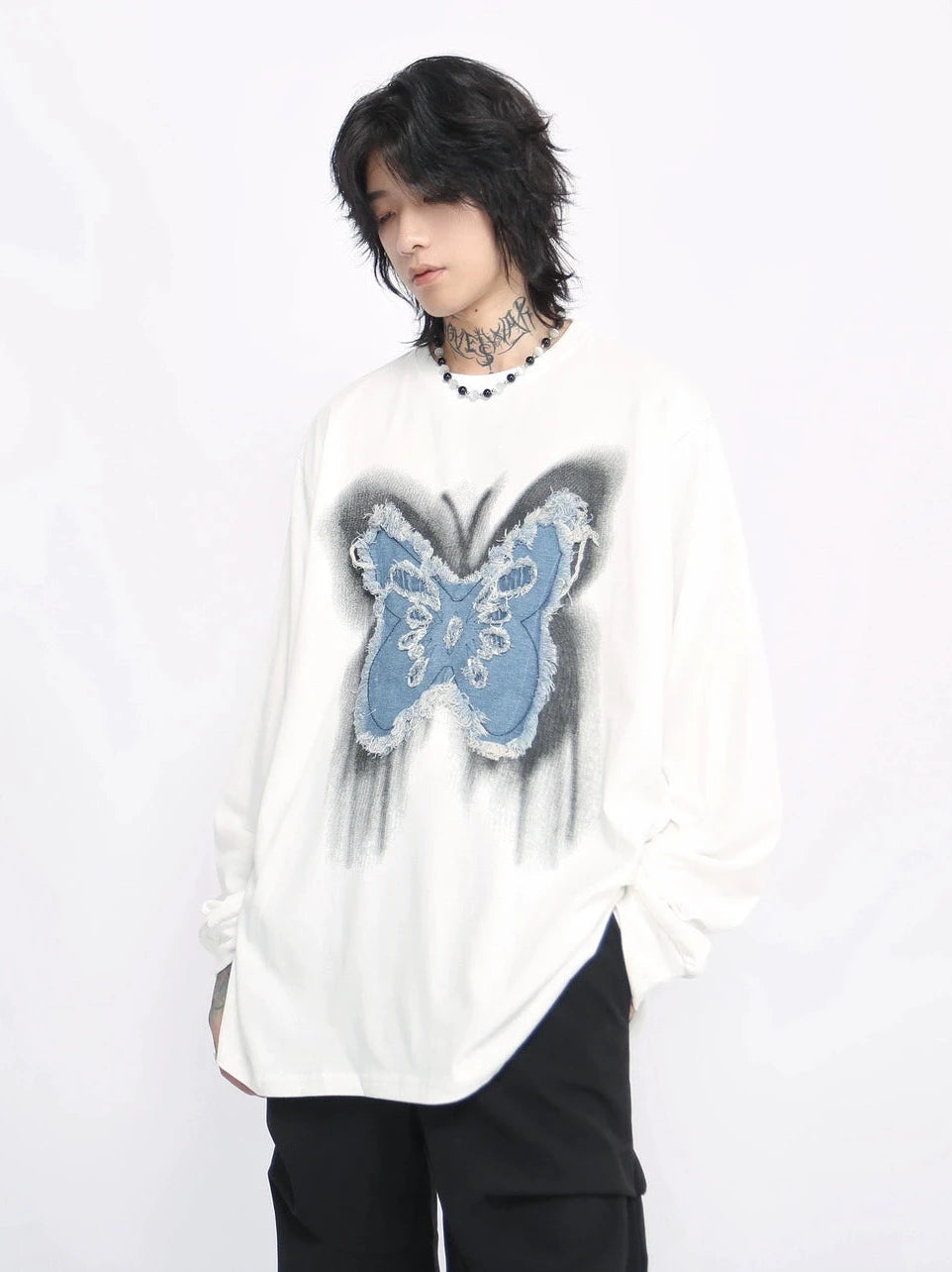 butterfly mark long-sleeve shirt gm15840