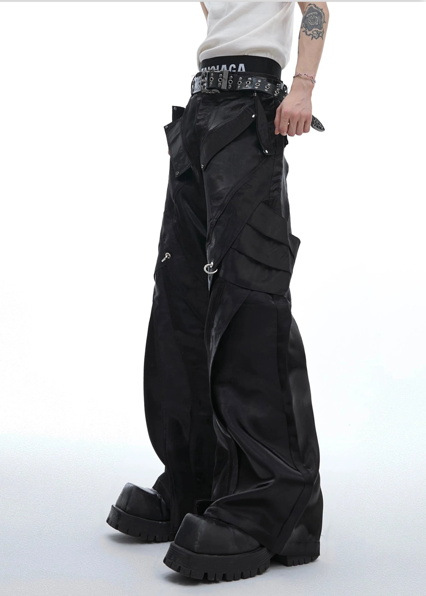 grossy metal leather pants gm16114