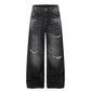 Distressed Faded Wide Leg Denim gm16620