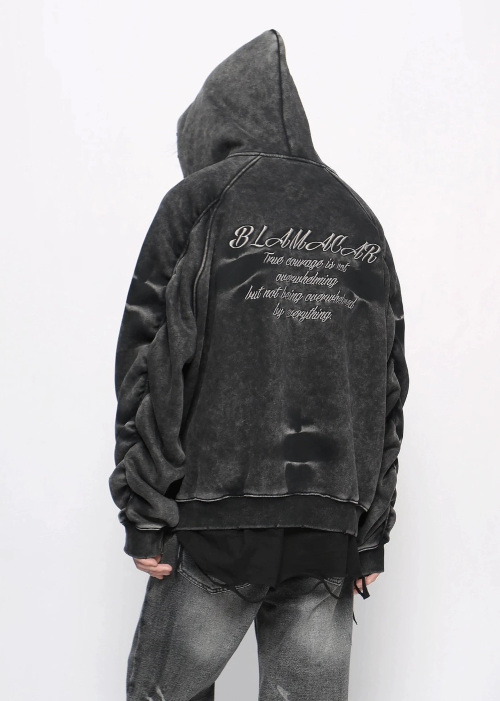 back letter washed hoodie gm16348